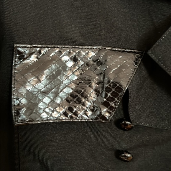 VTG Francesca by Damon for Starington Snake Skin Details Shirt size 12 - Picture 4 of 15